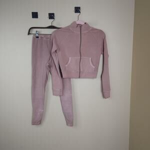 Skims Outdoor Full Zip Track Jacket and Leggings in Tiger's Eye Size Small